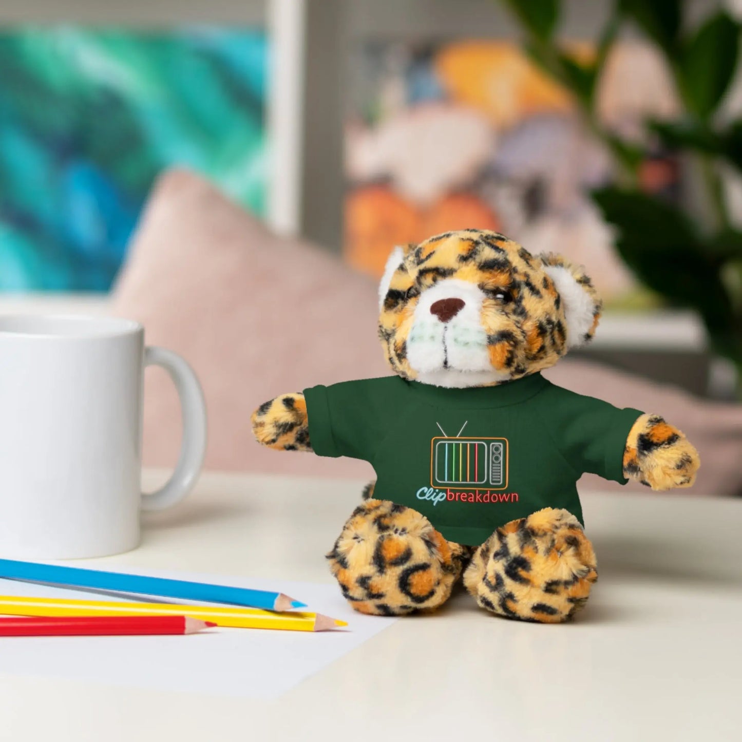 Plushie Stuffed Animals with Clip Breakdown Tee-Shirt