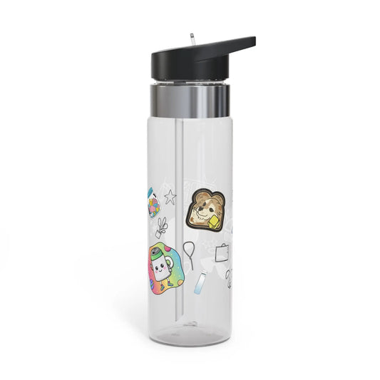 Botella deportiva Kensington Tritan™ "Stickers & Doodles" de Clip Breakdown de Nick DiRamio, 20 oz