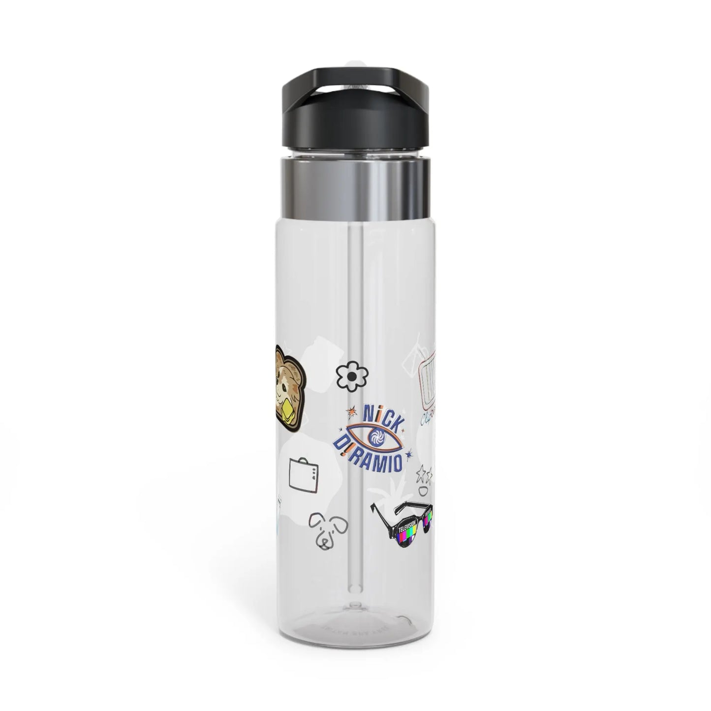 Botella deportiva Kensington Tritan™ "Stickers & Doodles" de Clip Breakdown de Nick DiRamio, 20 oz
