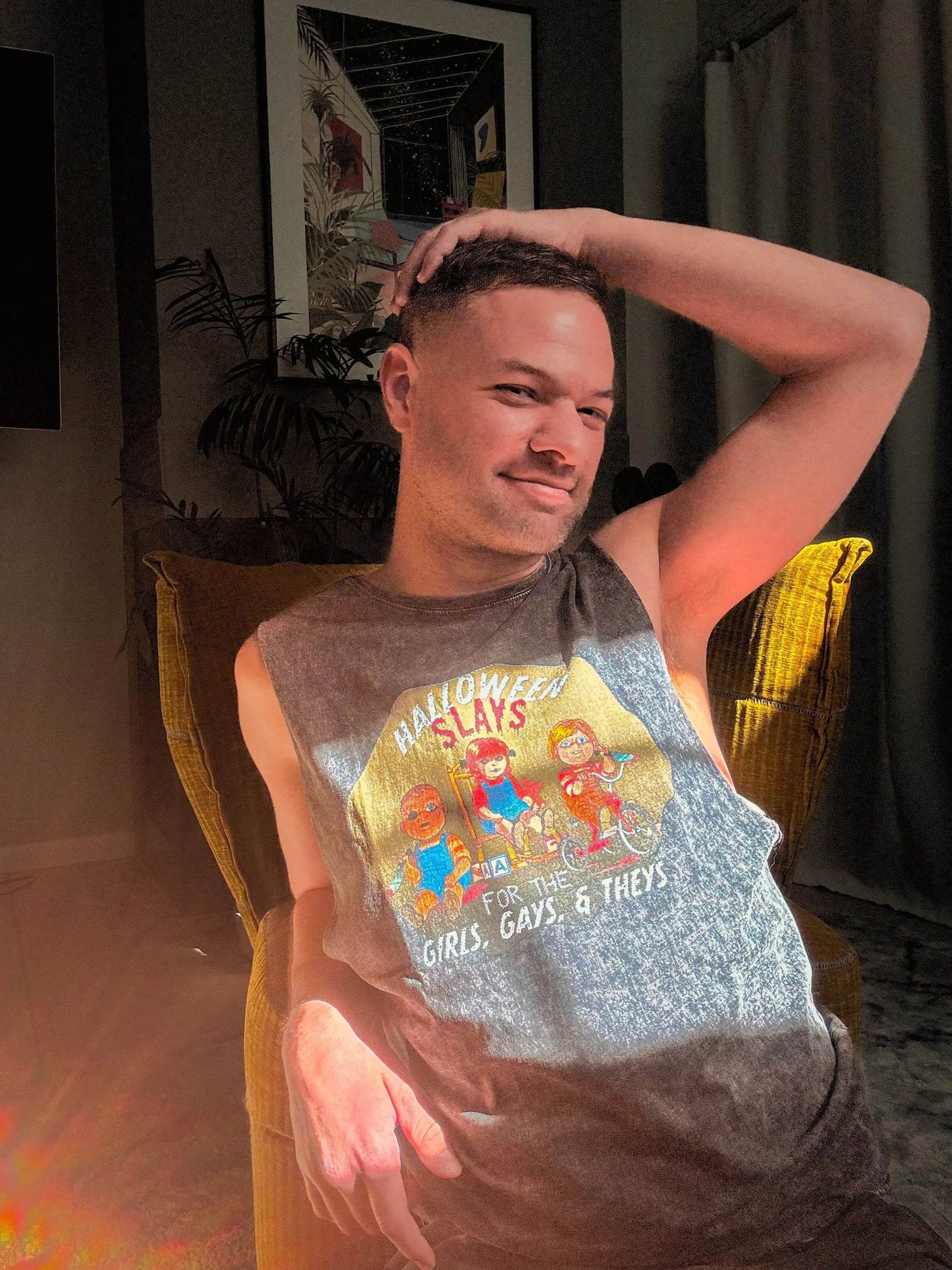 Stonewash Tank Top - Halloween Slays for the Girls, Gays, and Theys - Nick DiRamio