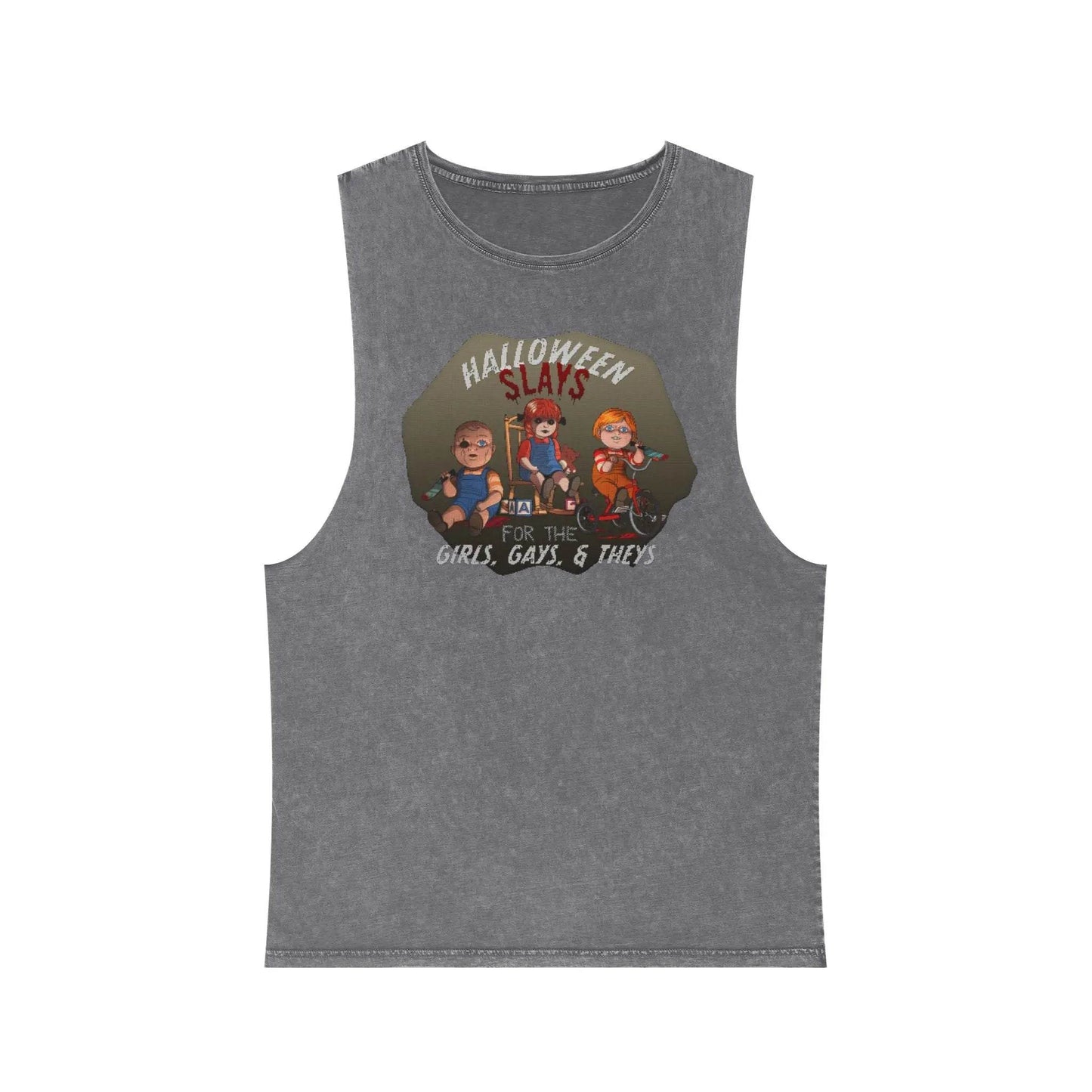 Stonewash Tank Top - Halloween Slays for the Girls, Gays, and Theys - Nick DiRamio