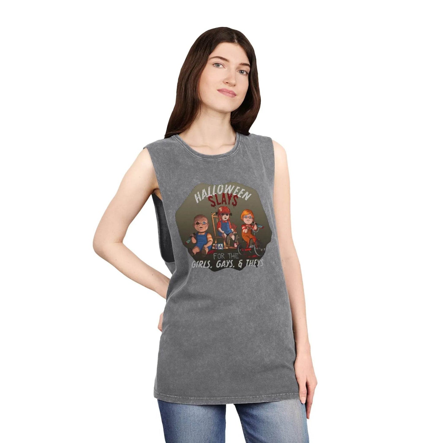 Stonewash Tank Top - Halloween Slays for the Girls, Gays, and Theys - Nick DiRamio