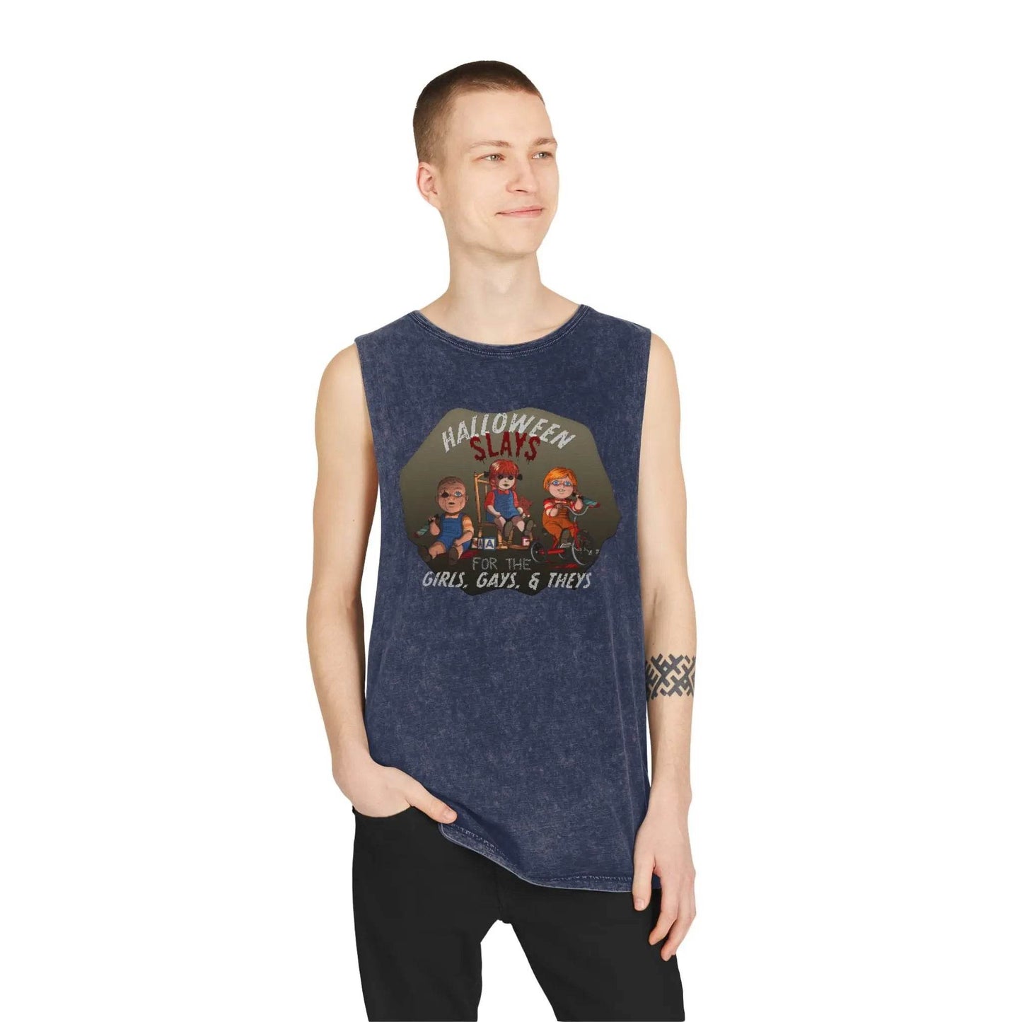 Stonewash Tank Top - Halloween Slays for the Girls, Gays, and Theys - Nick DiRamio