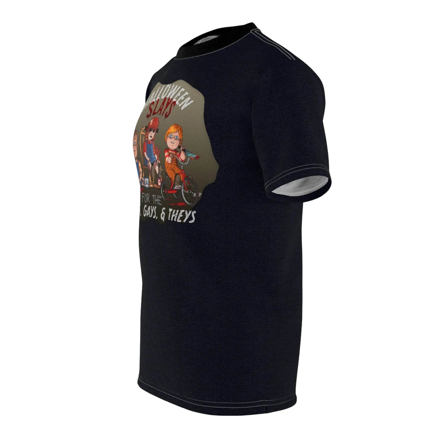 T-Shirt Halloween Slays for the Girls, Gays and Theys Faux Cross Stitch Design - Nick DiRamio