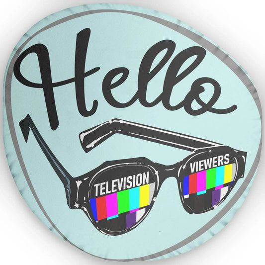 Television Viewers On Air Greeting Custom Shaped Pillow - Nick DiRamio