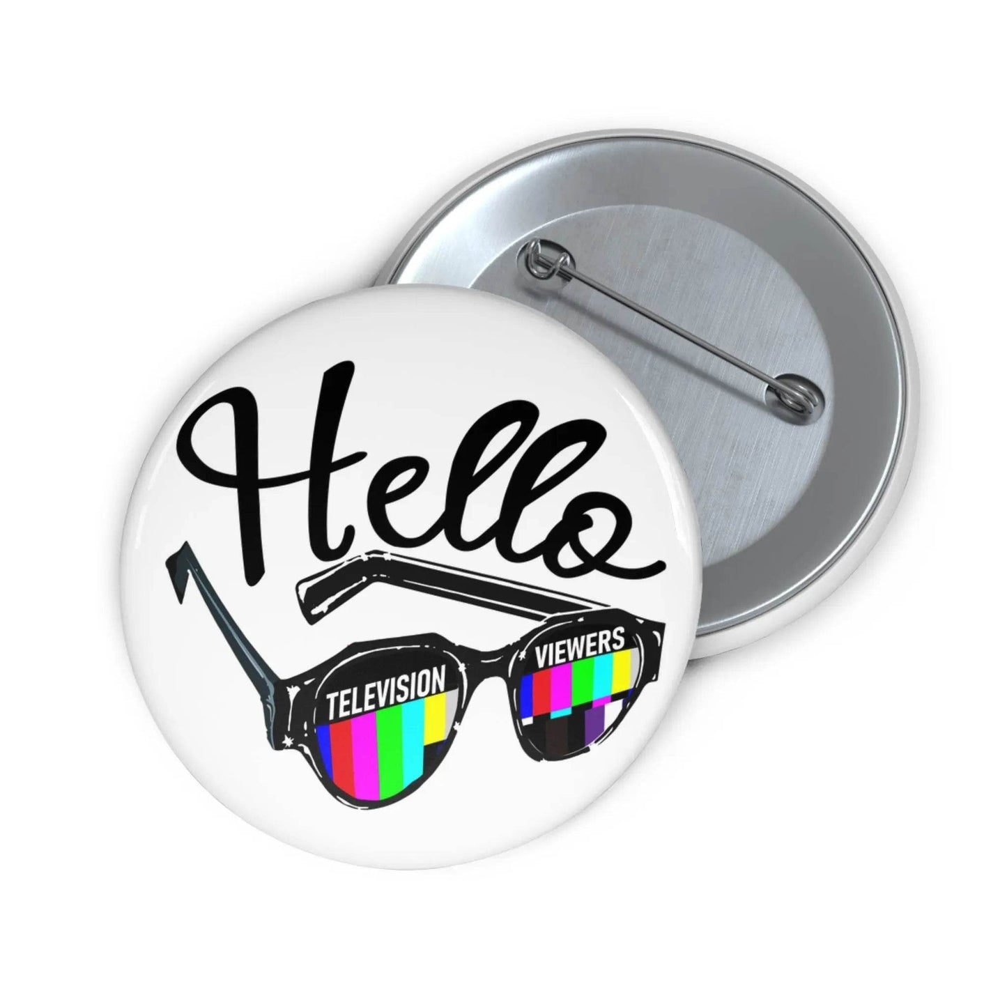 Television Viewers On Air Greeting Pin Button - Nick DiRamio