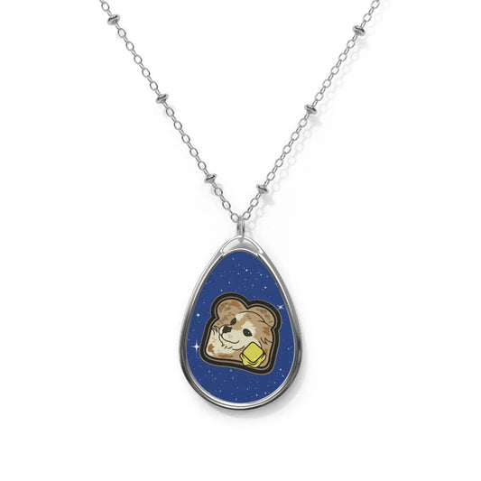 “Toast The Pomeran” Intergalactic Oval Pendant Necklace - Nick DiRamio