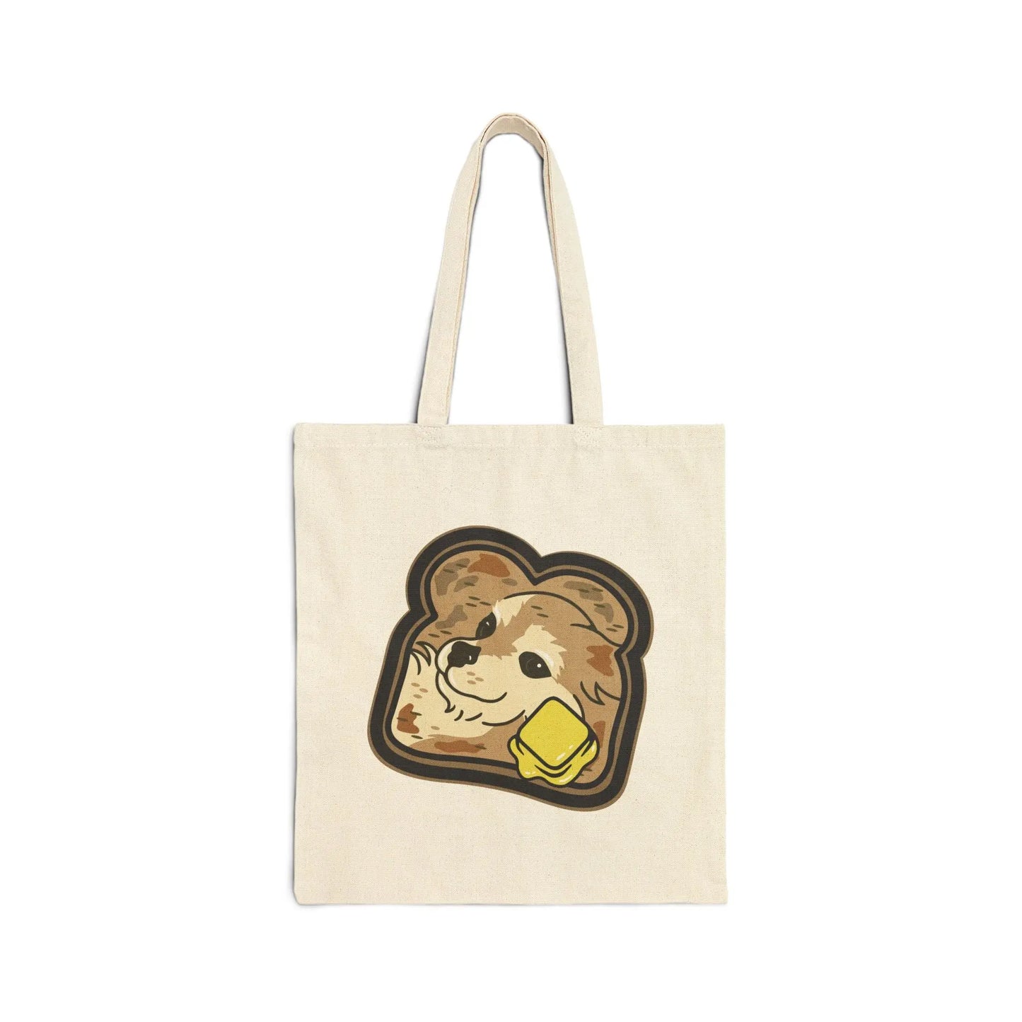Bolsa tote de lona de algodón "Toast the Pomeranian"