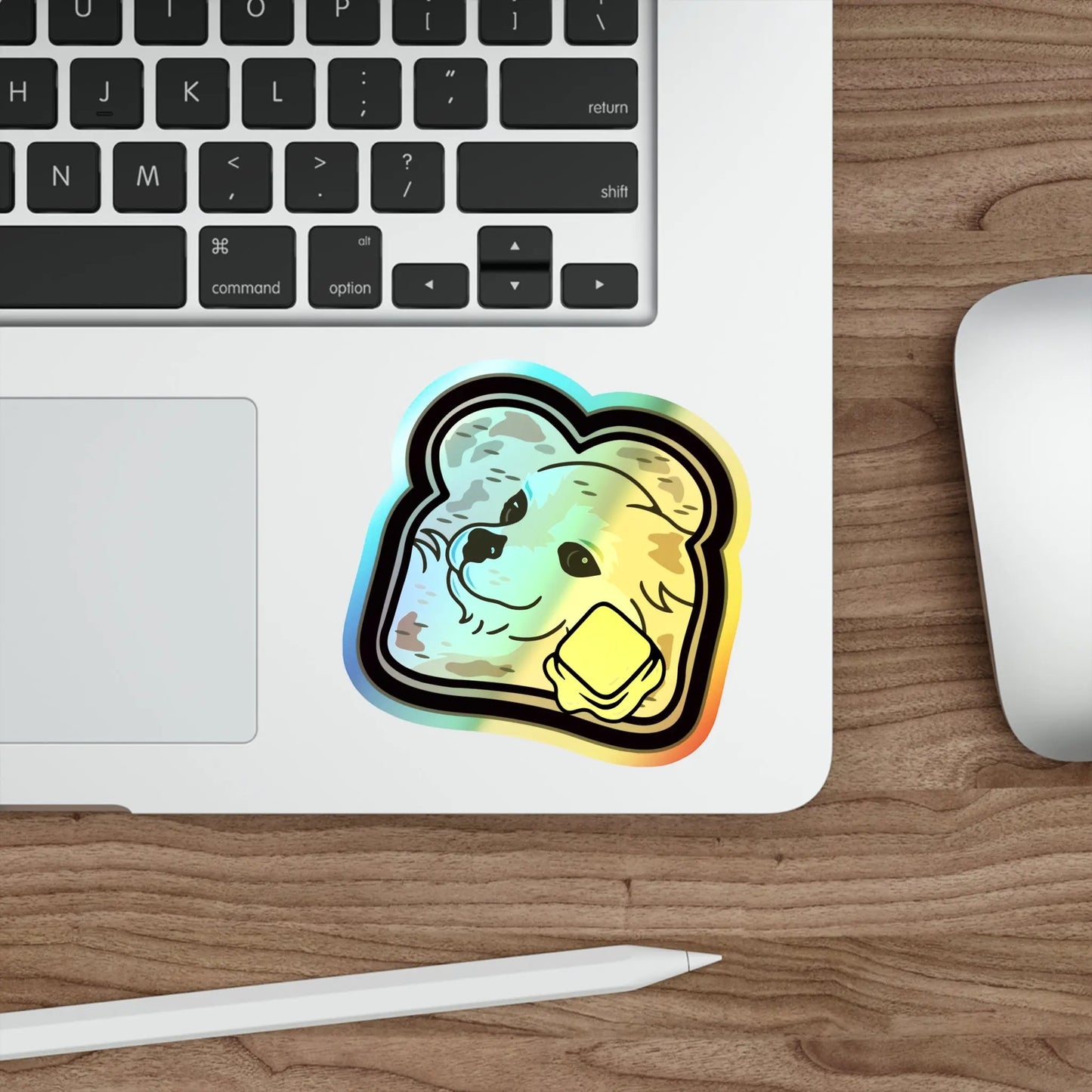 "Toast the Pomeranian" Holographic Die-cut Sticker