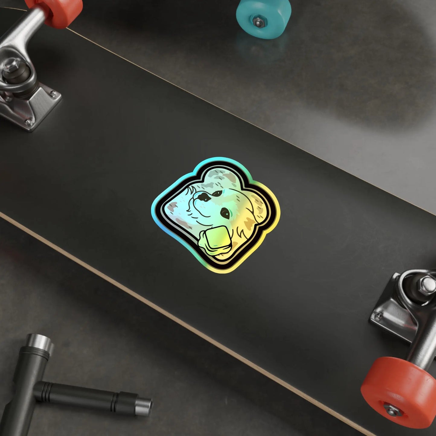"Toast the Pomeranian" Holographic Die-cut Sticker
