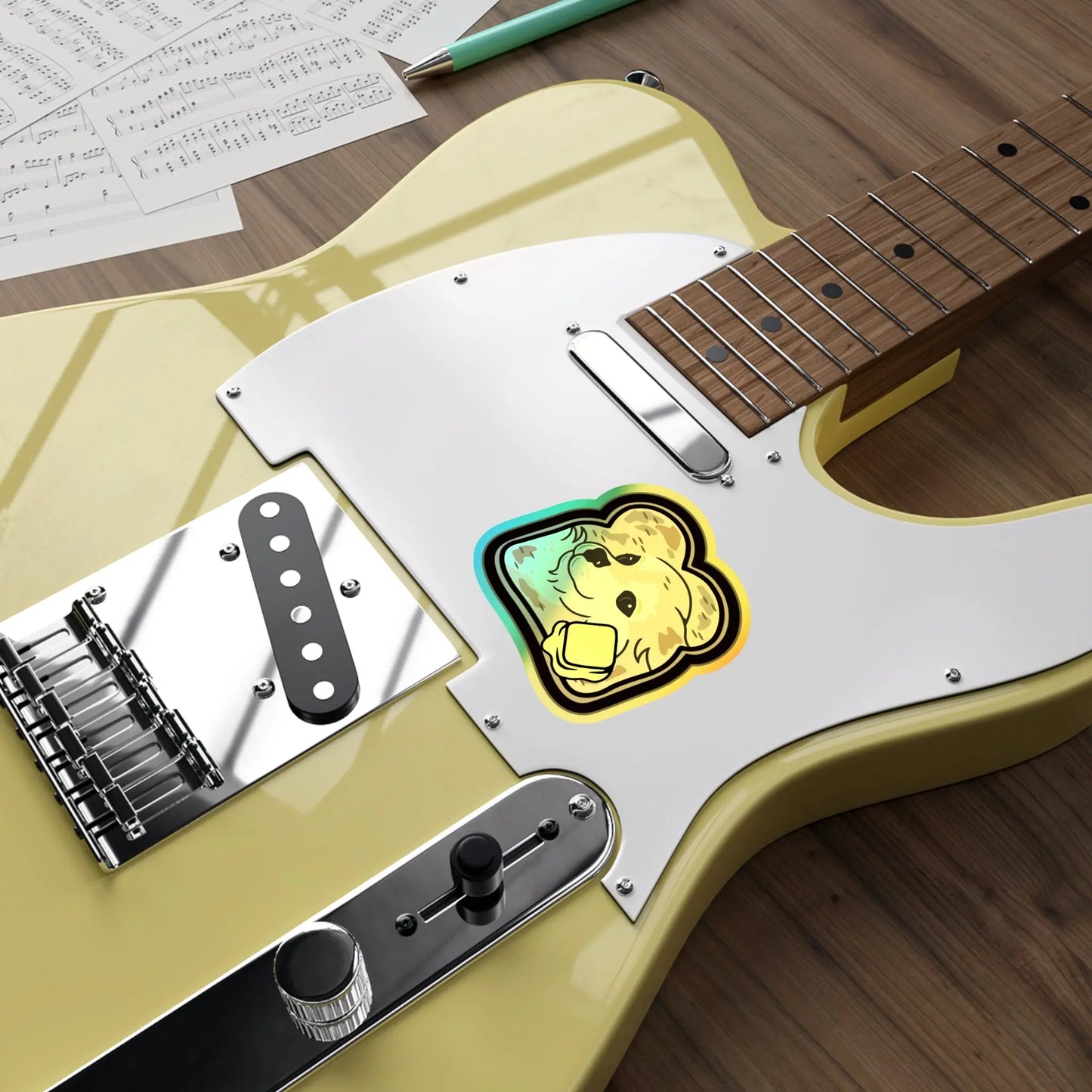 "Toast the Pomeranian" Holographic Die-cut Sticker
