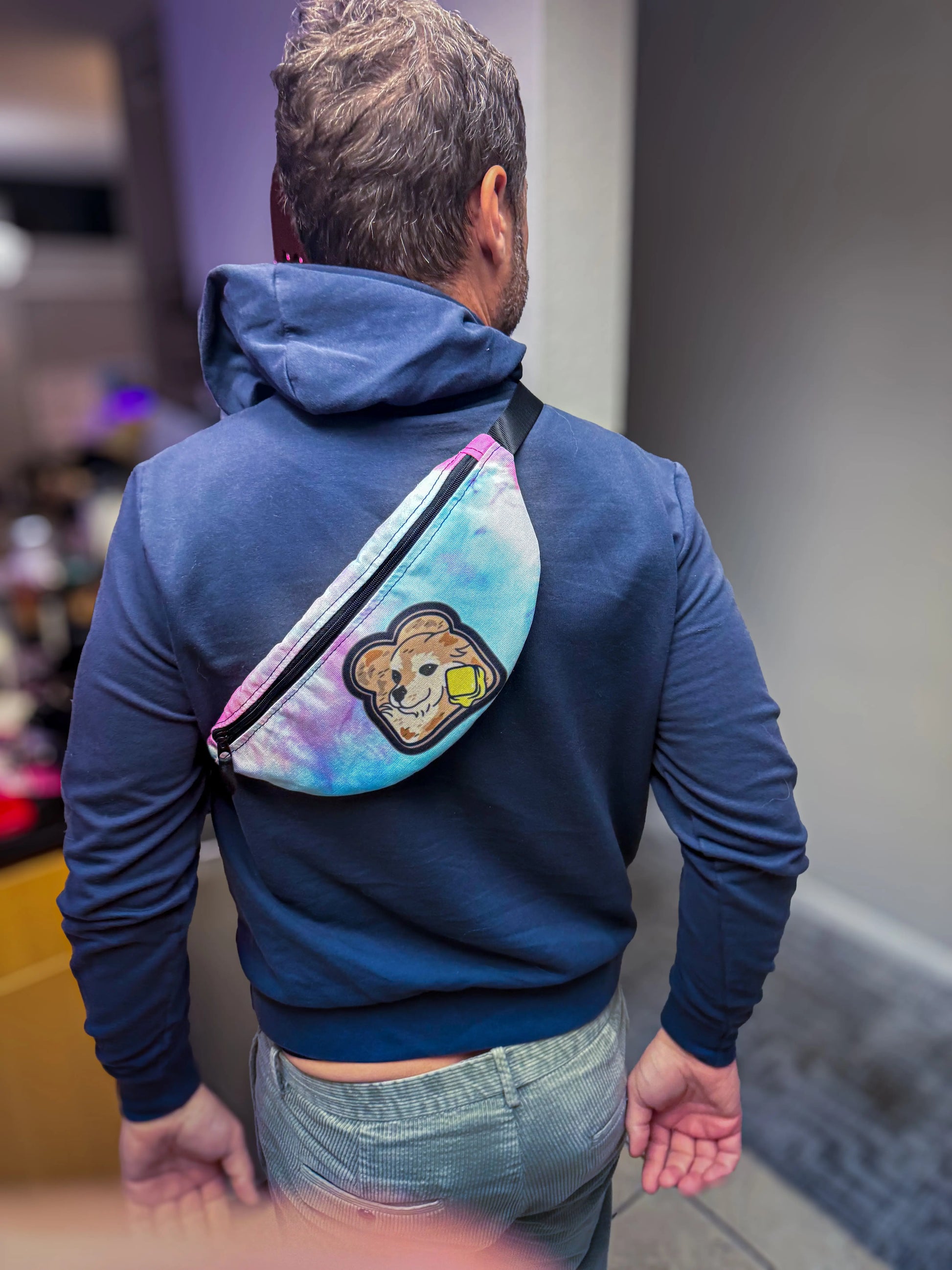 "Toast the Pomeranian" Tie Dye Fanny PackĀ
