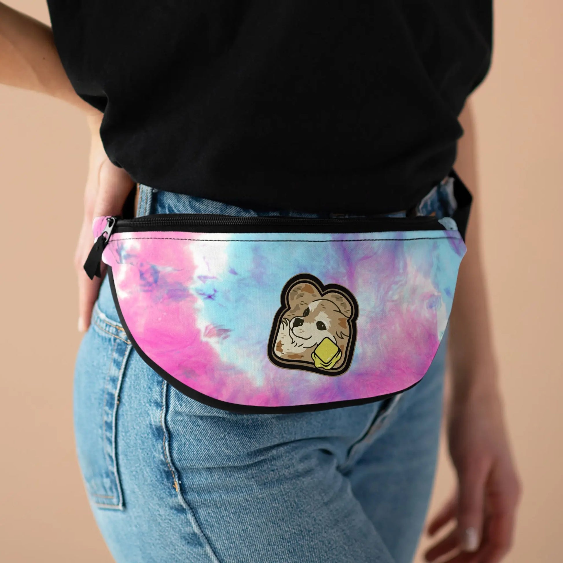 "Toast the Pomeranian" Tie Dye Fanny PackĀ