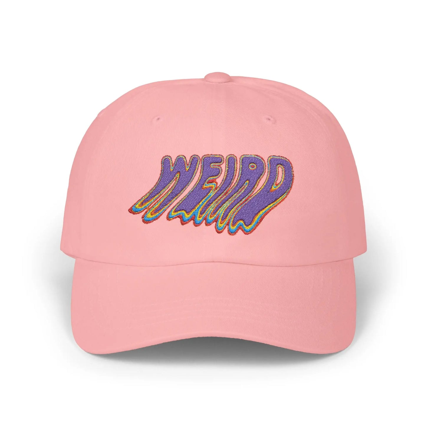 "Weird" Classic Dad Cap with Trendy Dripping Text Design