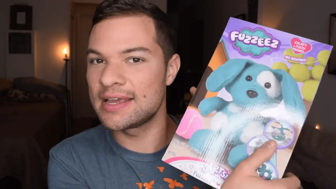 Fuzzeez Blue Dog DIY Plush Craft - The Stuffed Animal You Make In The Laundry! - Nick DiRamio