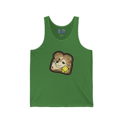 "Toast the Pomeranian" Unisex Heavy Cotton Tank Top