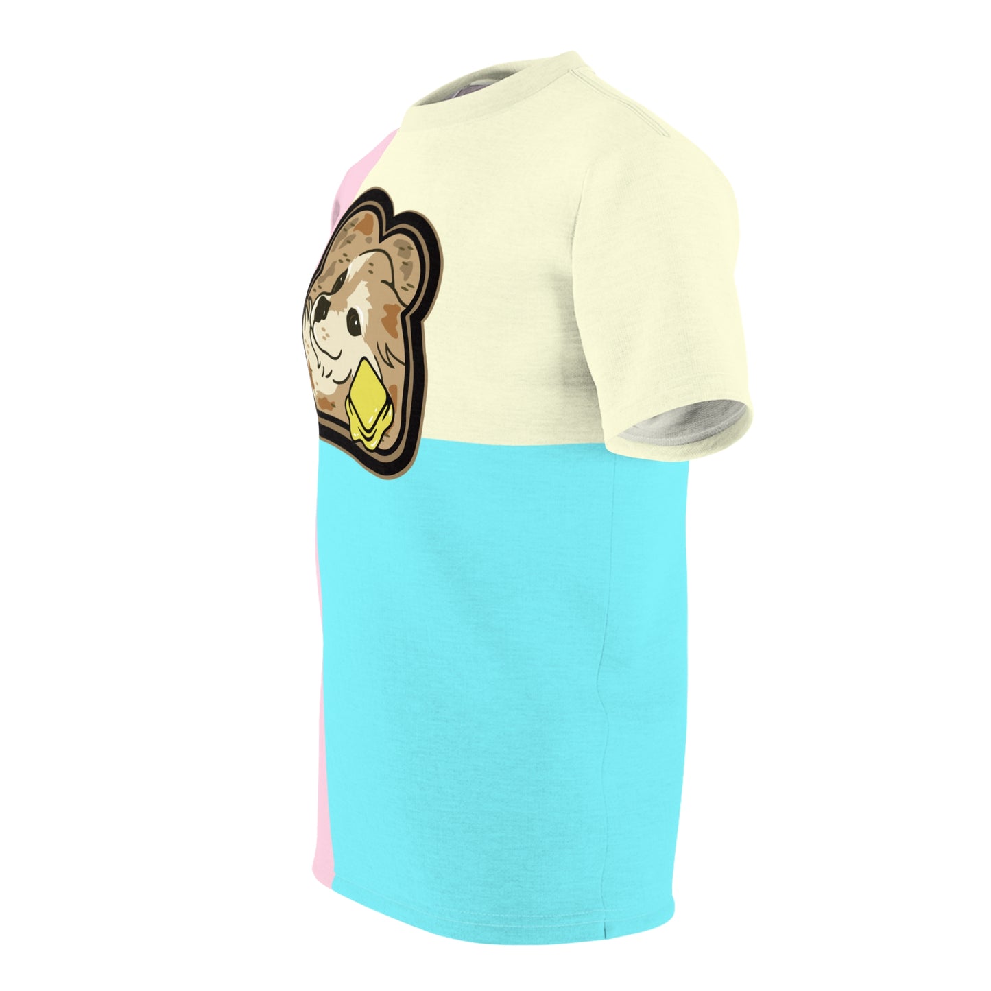 Camiseta unisex con bloques de color "Toast the Pomeranian"