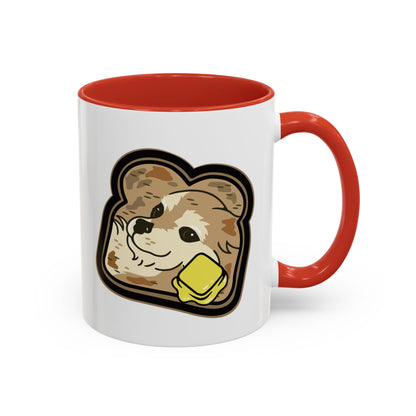 "Toast the Pomeranian" Accent Coffee Mug, 11oz