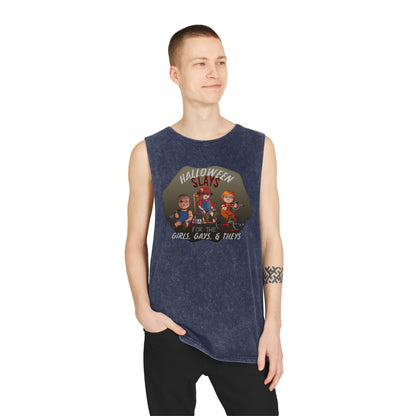 Stonewash Tank Top - Halloween Slays for the Girls, Gays, and Theys