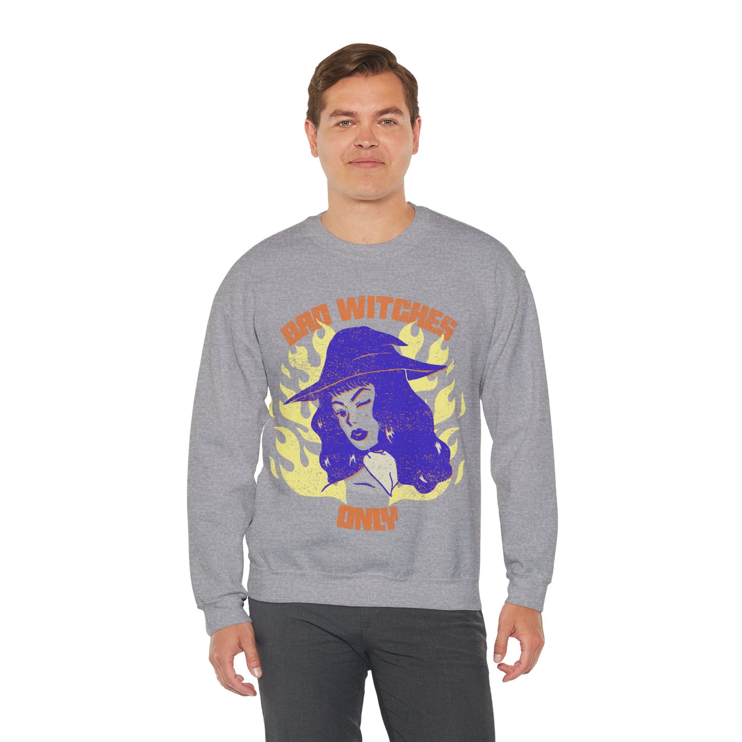 Bad Witches Only Halloween Crewneck Sweatshirt