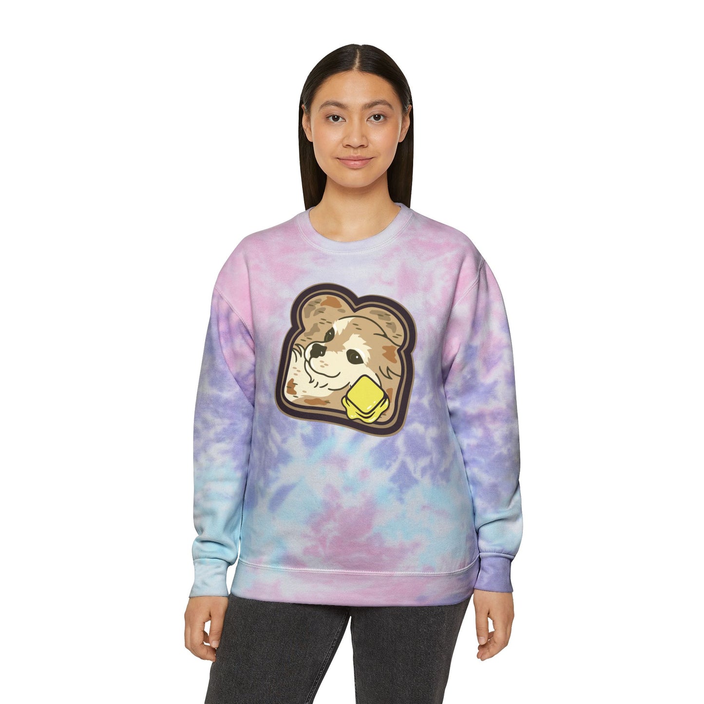 "Toast the Pomeranian" Unisex Tie-Dye Sweatshirt