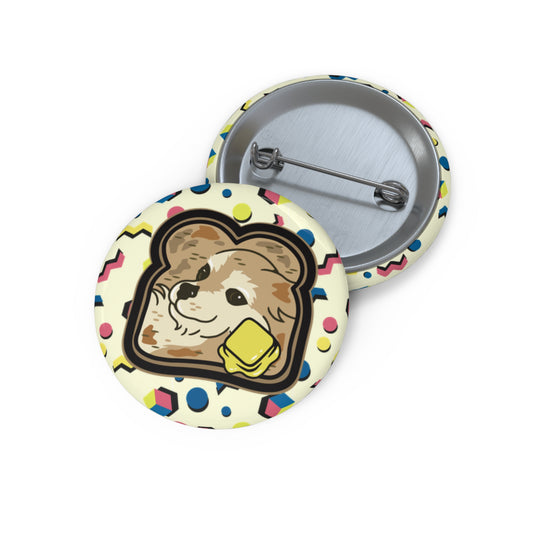 "Toast the Pomeranian" Premium Pin Button