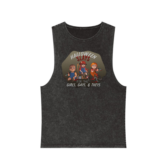 Stonewash Tank Top - Halloween Slays for the Girls, Gays, and Theys