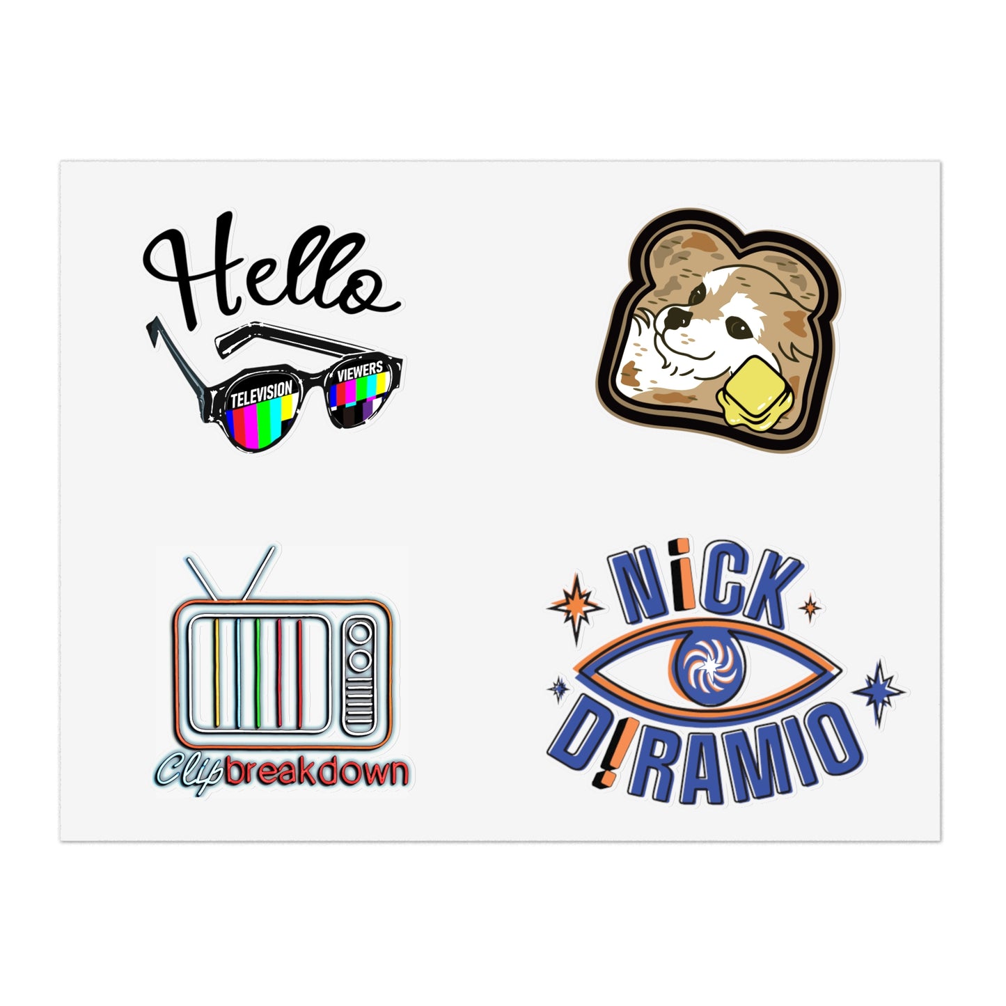 Nick DiRamio Clip Breakdown Icon Sticker Sheets