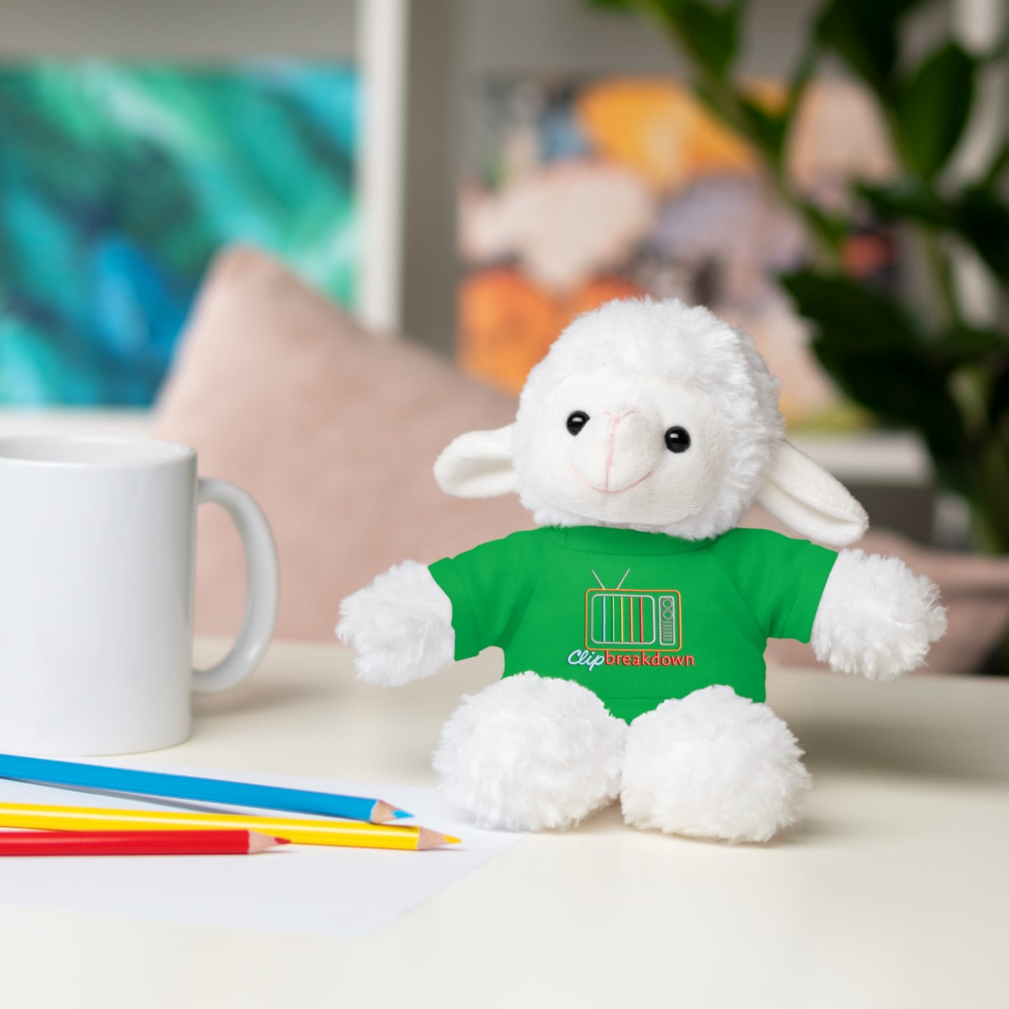 Plushie Stuffed Animals with Clip Breakdown Tee-Shirt