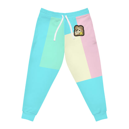 Joggers unisex con bloques de color "Toast the Pomeranian"