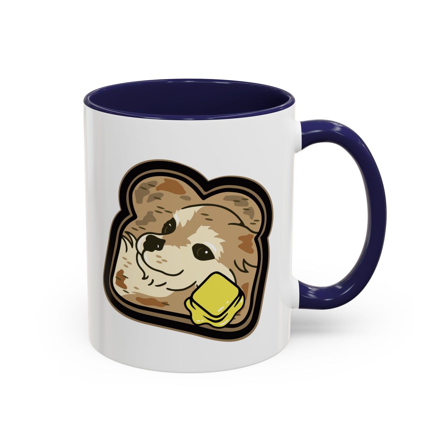 "Toast the Pomeranian" Accent Coffee Mug, 11oz