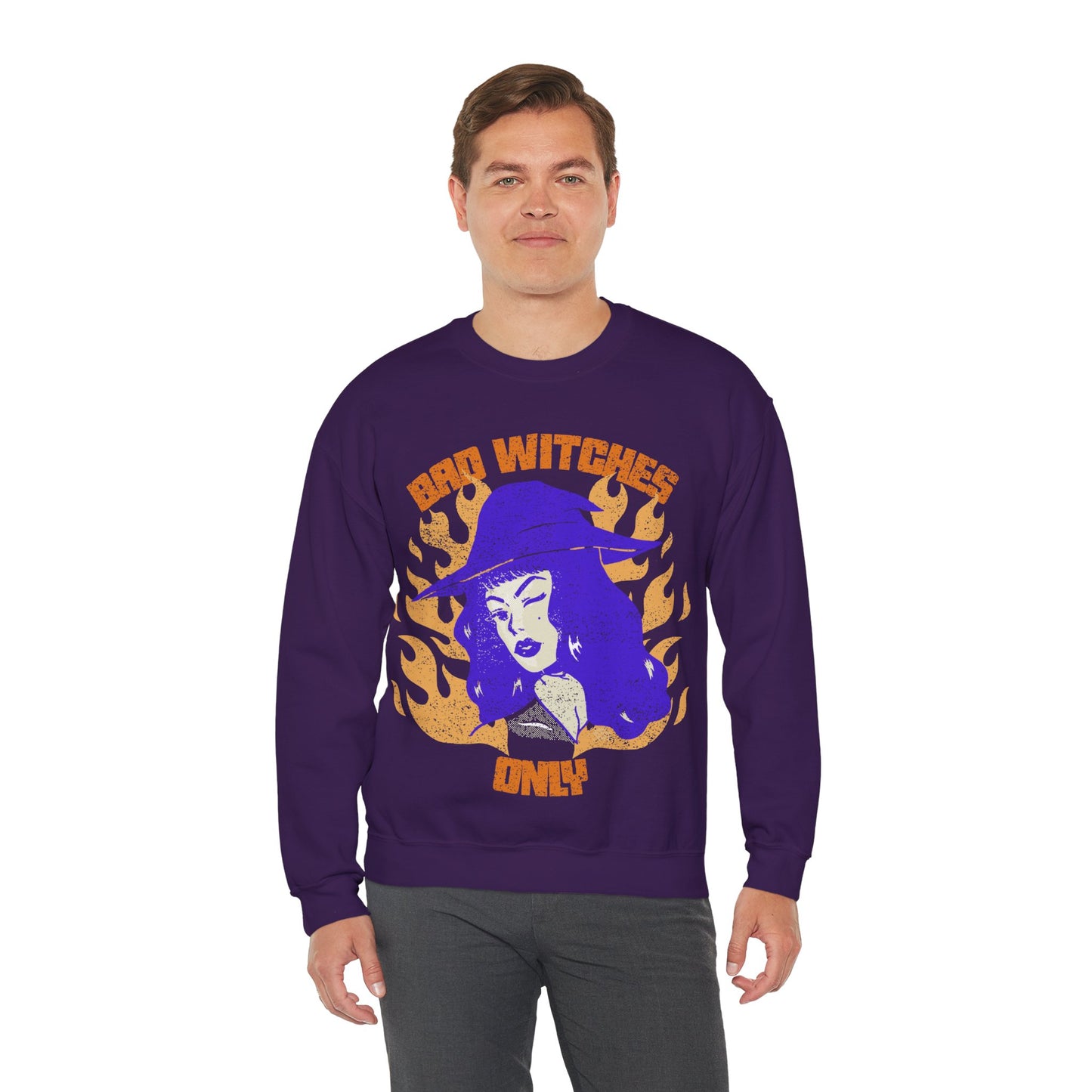 Bad Witches Only Halloween Crewneck Sweatshirt