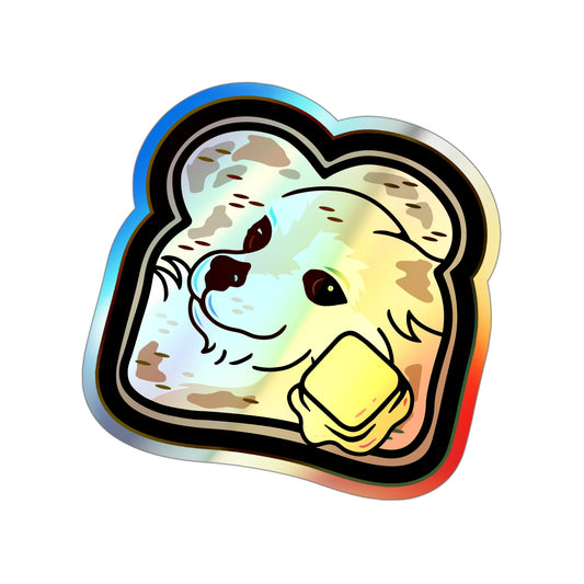 "Toast the Pomeranian" Holographic Die-cut Sticker