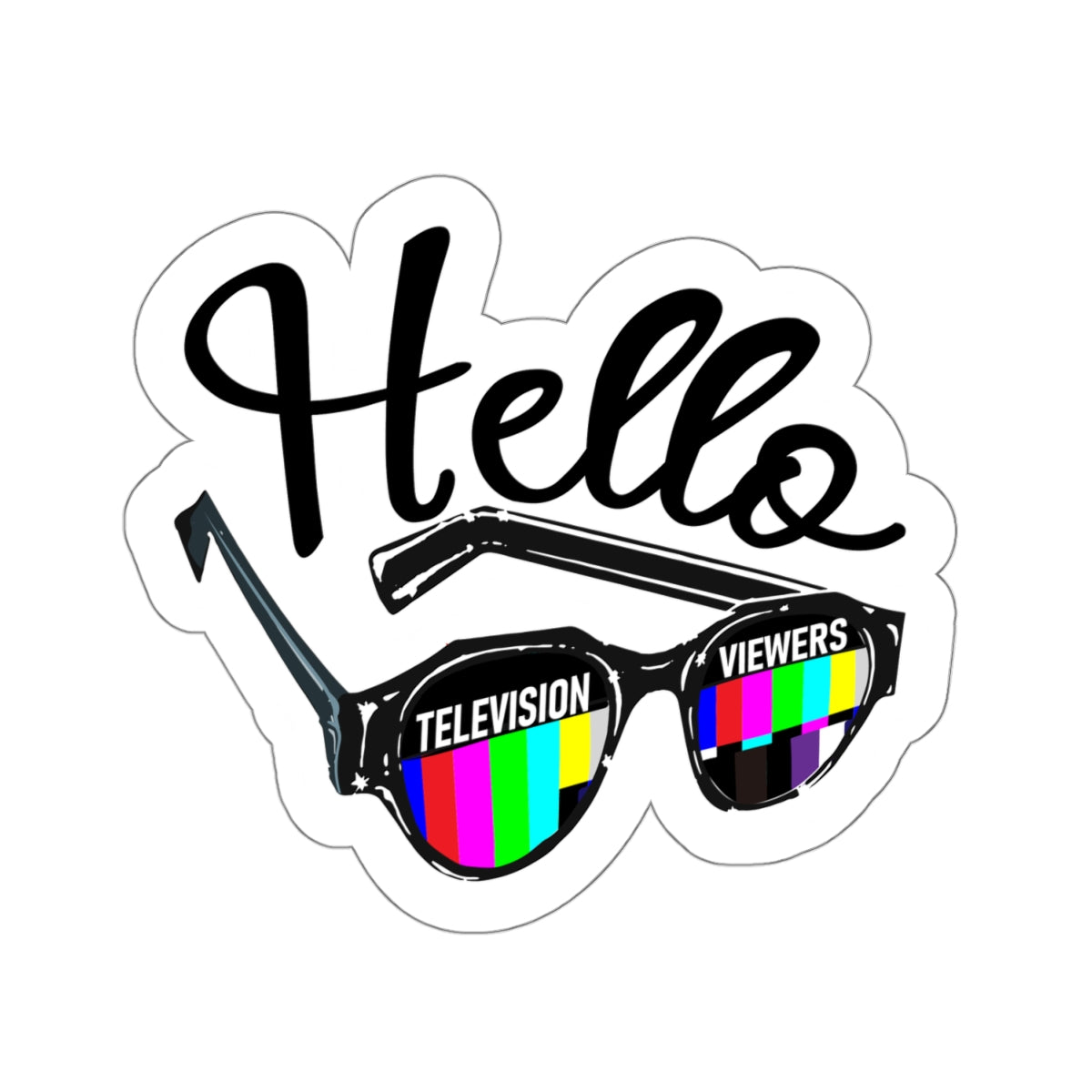 Television Viewer On Air Greeting Sticker