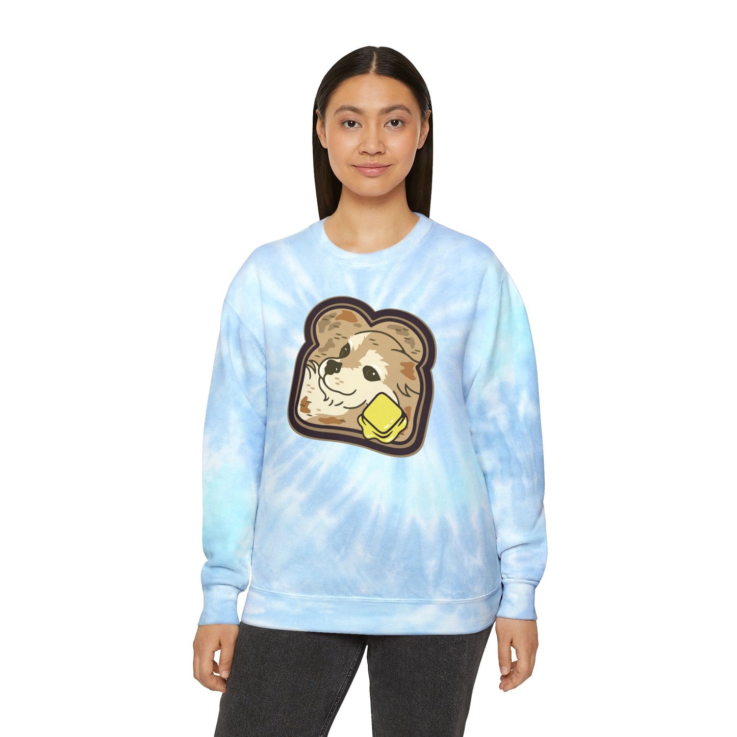 "Toast the Pomeranian" Unisex Tie-Dye Sweatshirt