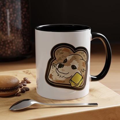 "Toast the Pomeranian" Accent Coffee Mug, 11oz