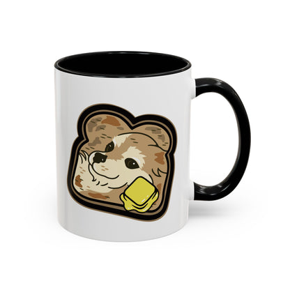 "Toast the Pomeranian" Accent Coffee Mug, 11oz