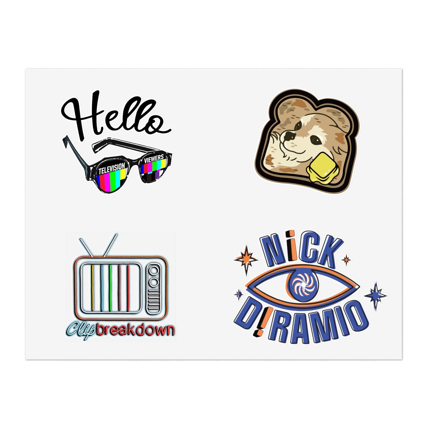 Nick DiRamio Clip Breakdown Icon Sticker Sheets