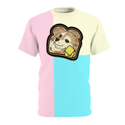 Camiseta unisex con bloques de color "Toast the Pomeranian"