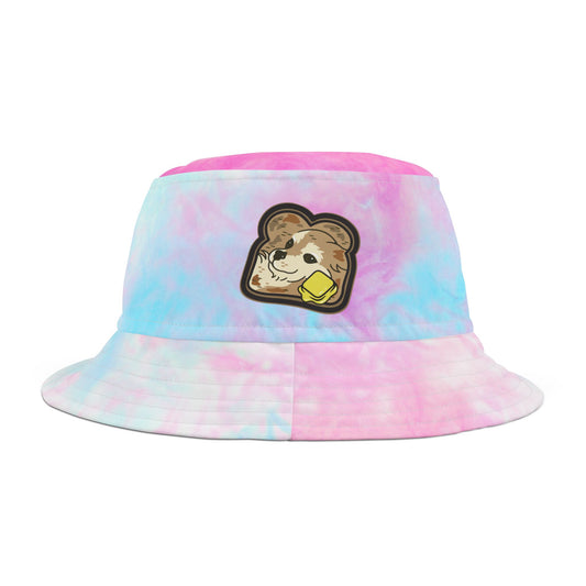 "Toast the Pomeranian" Tie Dye Bucket Hat