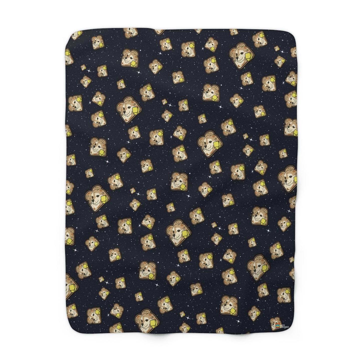 "Toast the Pomeranian" Sherpa Fleece Blanket