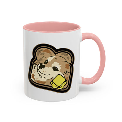 "Toast the Pomeranian" Accent Coffee Mug, 11oz