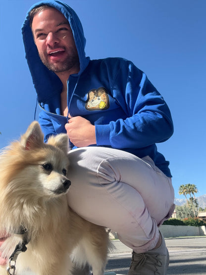 "Toast the Pomeranian" Unisex Zip Hoodie