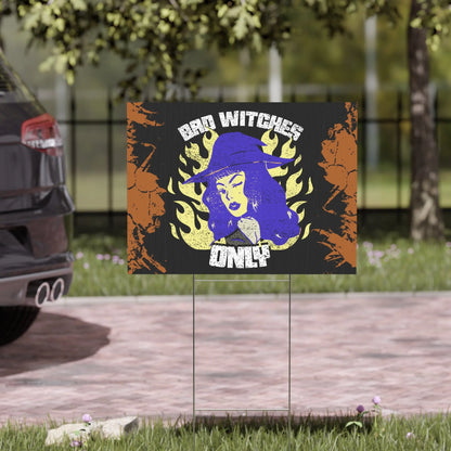 Bad Witches Only Yard Sign Seasonal Decor