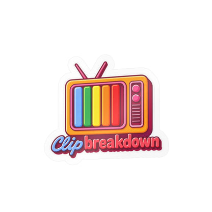 Clip Breakdown Retro TV Vinyl Sticker 