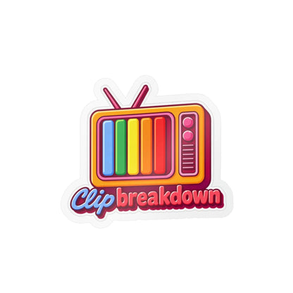 Clip Breakdown Retro TV Vinyl Sticker 
