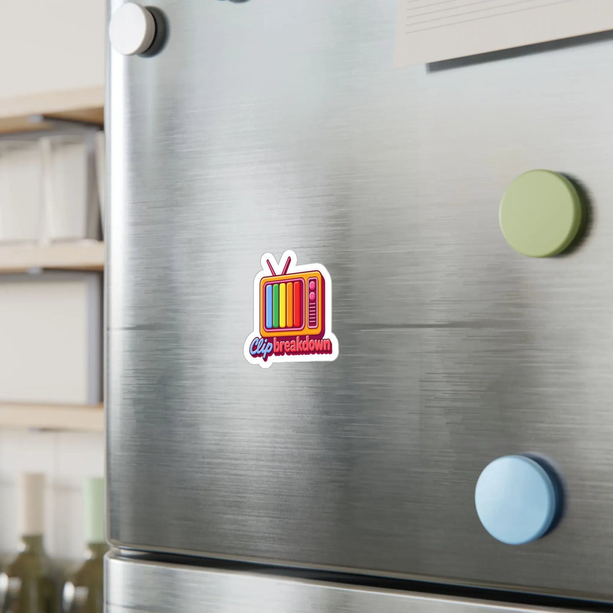 Clip Breakdown Retro TV Vinyl Sticker 