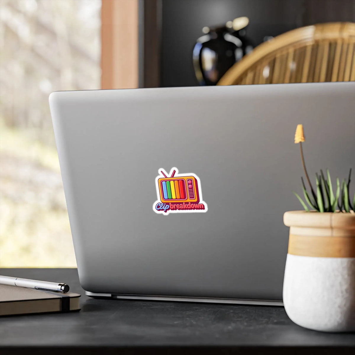 Clip Breakdown Retro TV Vinyl Sticker 