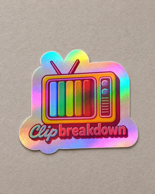 Clip Breakdown Retro TV Vinyl Sticker 