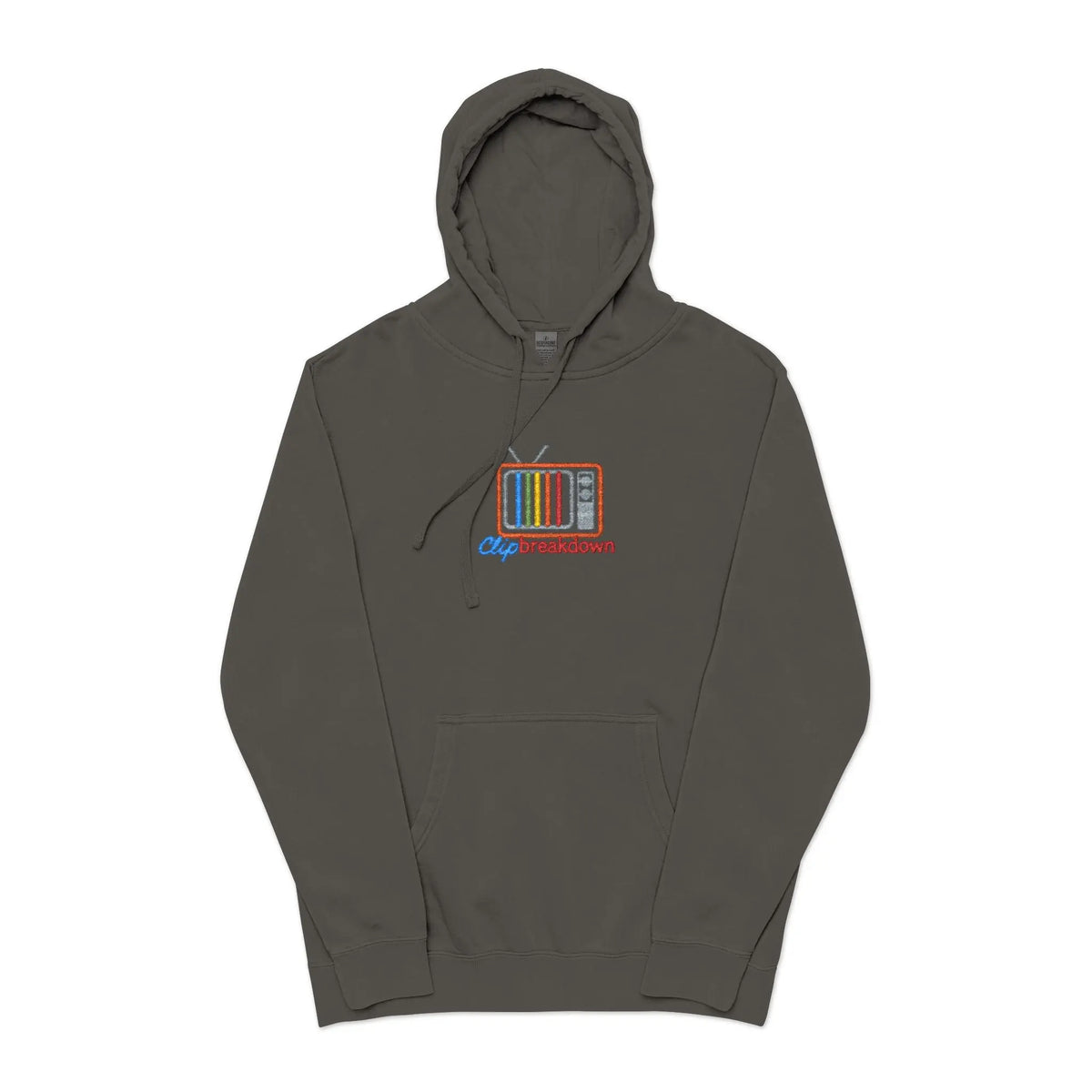‘Clip Breakdown’ Embroidered Logo Garment-Dyed Hoodie 